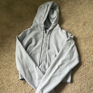 brandy melville cropped zip-up hoodie